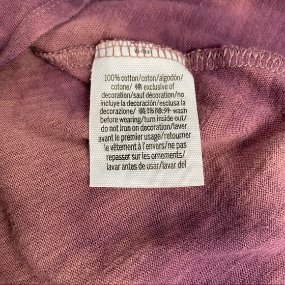 VS Victoria’s Secret PINK Perfect Tee Tie Dye Short Sleeve Purple Brown Medium - Picture 6 of 8